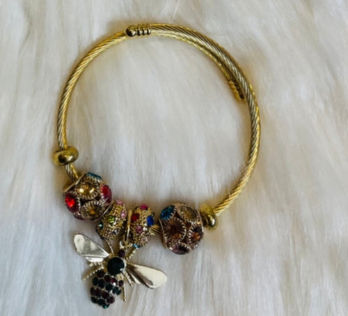 Beetle Charm Bracelet -Multicolor