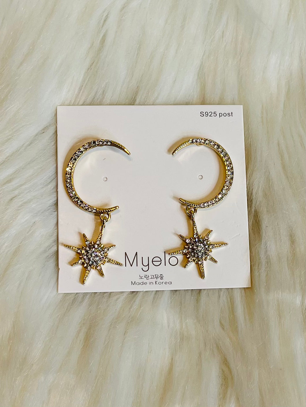 Moon/Star Gold Earrings