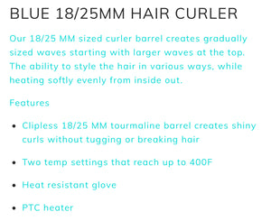 Blue 18/25 mm Hair Curler